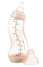 Csecsemő S-cumisüveg, Anti kólikás, rózsaszín, 250ml