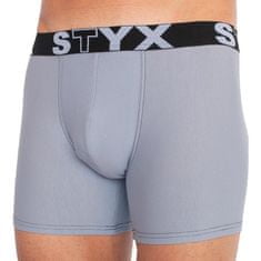 Styx Világos szürke long férfi boxeralsó sport gumi (U1067) - méret XL