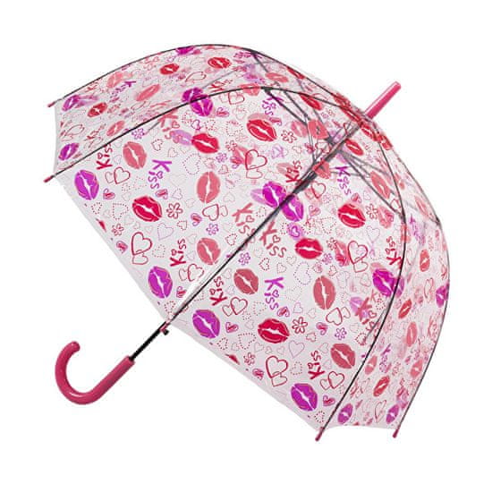 Blooming Brollies Holovaty Női átlátszó tiszta Dome esernyő Stick Lips tervezés POESLIP