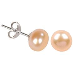 JwL Luxury Pearls Valódi lazac színű gyöngy fülbevalók JL0027
