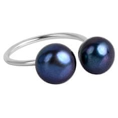 JwL Luxury Pearls Ezüst gyűrű kék dupla gyönggyel JL0433