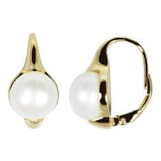 JwL Luxury Pearls Aranyozott fülbevaló igazgyöngyökkel JL0532