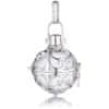 Ezüst medál Angyalharang fehér csengővel ER-01 (Átmérő 2 cm)