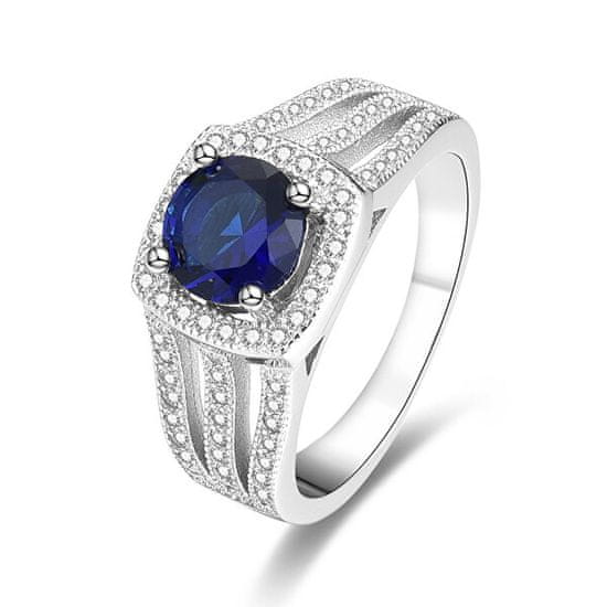 Beneto Ezüst gyűrű kék kristállyal AGG326