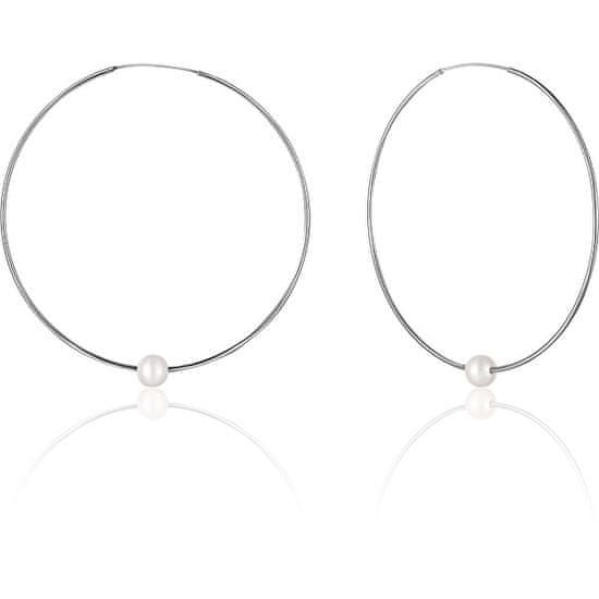 JwL Luxury Pearls Karika ezüst fülbevaló fehér igazgyönggyel JL0638