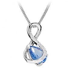 Silver Cat Divatos nyaklánc kék spinell és cirkónium kővel SC411