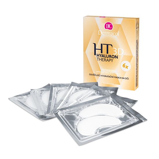Dermacol Frissítő hidratáló szemkörnyékápoló maszk 3D Hyaluron Therapy 6 x 6 g