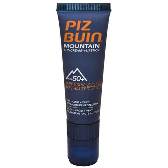 PizBuin Napvédő krém SPF 50+ és ajakbalzsam 2 az 1-ben (Mountain Combi "2 in 1" Sun Cream SPF 50+ a Lipstick
