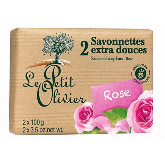 Le Petit Olivier Extra finom szappan rózsa 2 x 100g