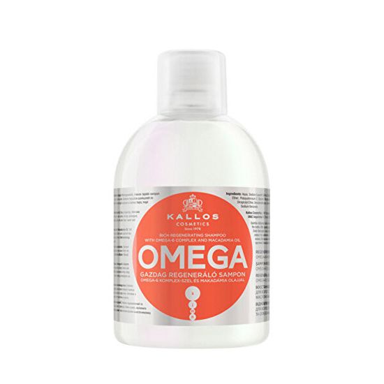 Kallos Regeneráló sampon Omega-6 komplexel és makadámia olajjal (Omega Hair Shampoo) 1000 ml