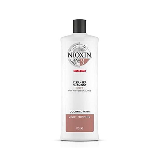Nioxin Sampon vékonyszálú, enyhén elvékonyodó festett hajra System 3 (Shampoo Cleanser System 3)