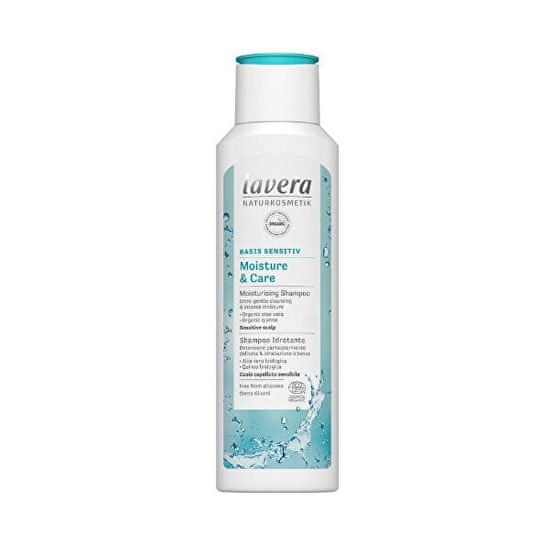 Lavera Basis Sensitiv hidratáló sampon BIO mandulatejjel és aloe vera kivonattal (Moisture & Care Shampoo)