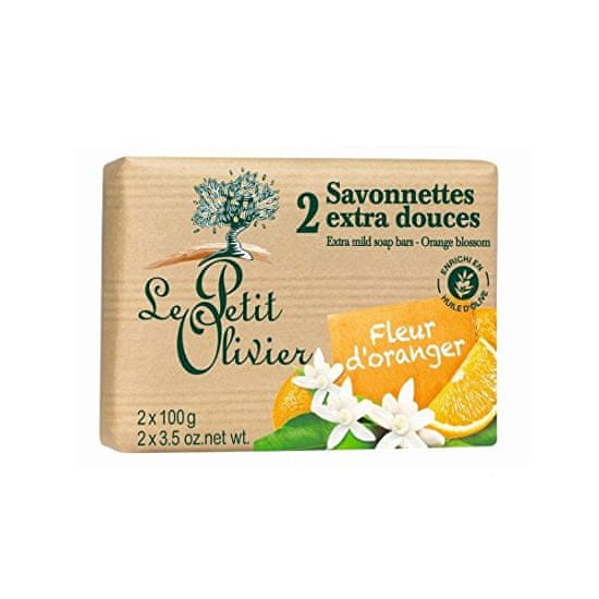 Le Petit Olivier Narancsvirág extra finom szappan (Extra Mild Soap Bars) 2 x 100 g