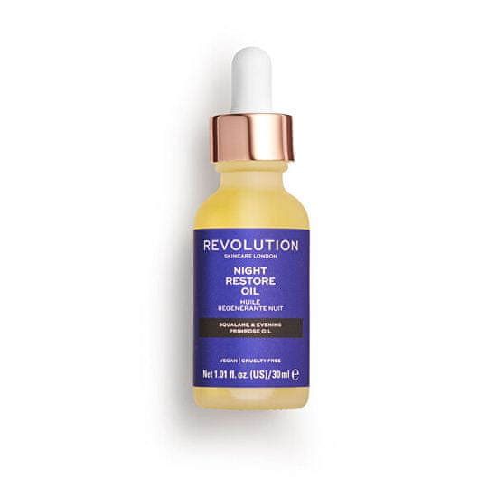 Revolution Skincare Bőrápoló éjszakai hidratáló szérum  Skincare Night Restore Oil (Squalana And Evening Primrose Oil) 3