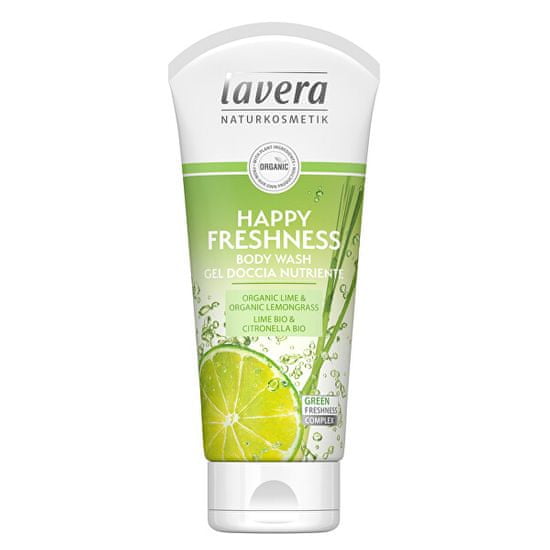 Lavera Zuhany és fürdő gél Happy Freshness Bio limet és Bio citromfű (Body Wash Gel) 200 ml