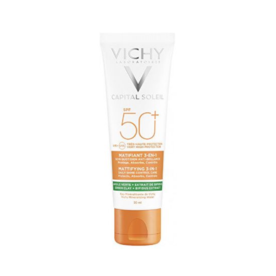 Vichy Mattító védő arckrém 3 az 1-ben Capital Soleil SPF 50+ (Mattifying 3 in 1) 50 ml