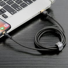 BASEUS Cafule kábel USB / Lightning QC3.0 2A 3m, fekete/arany
