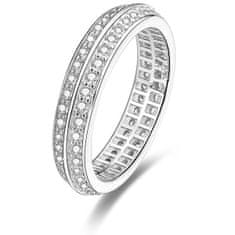 Beneto Ezüst gyűrű kristályokkal AGG203 (Kerület 52 mm)