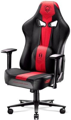 Gaming kerekes szék Diablo-Chairs X-Player 2.0, fekete/piros (5902560337181) beállítható kartámla