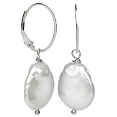 JwL Luxury Pearls Ezüst fülbevaló, fehér igazgyönggyel JL0154