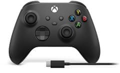 Microsoft Xbox Wireless Controller + kábel Windows számára, fekete (1V8-00002)