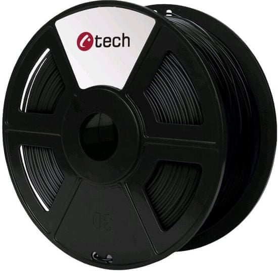 C-Tech nyomtatószál, ASA, 1,75 mm, 1 kg, fekete (3DF-ASA1.75-BK)