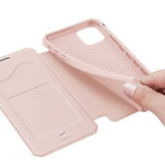 Dux Ducis Skin X bőr könyvtok iPhone 12 / 12 Pro, rózsaszín