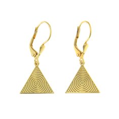 Praqia Aranyozott ezüst fülbevalók Háromszög NA6244