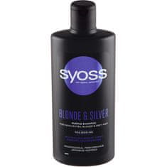 Syoss Blond & Silver (Purple Shampoo) sampon szőke és ősz hajra (Mennyiség 440 ml)