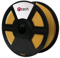 C-Tech Nyomtatószál, PLA, 1,75mm, 1kg, arany (3DF-PLA1.75-GL)
