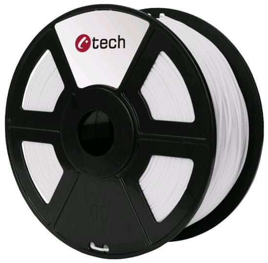C-Tech Nyomtatószál, PLA, 1,75mm, 1kg, fehér (3DF-PLA1.75-W)