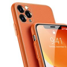 Dux Ducis Yolo bőr tok iPhone 11 Pro Max, narancssárga