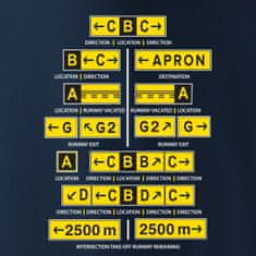 T-Shirt a repülőtéri közlekedési jelöléssel MARKING, S