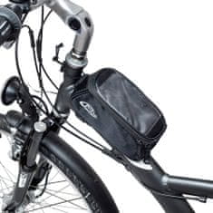 tectake Biciklis táska telefontartóval - 20 x 9,5 x 10 cm, fekete