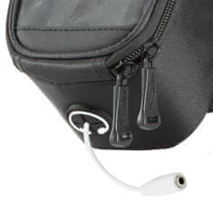 tectake Biciklis táska telefontartóval - 20 x 9,5 x 10 cm, fekete/szürke/zöld