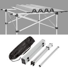 tectake Alumínium összecsukható kemping asztal 70x70x70cm - szürke