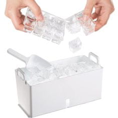 tectake Jégcsináló 2,2l víztartállyal 1,1kg jég készítésére - ezüst