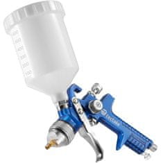 tectake 1 mm/1,7 mm-es HVLP festékszóró lakkozó pisztoly 2darabos készlet kofferben - kék