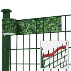 tectake PVC kerítés árnyékoló szalag rögzítőkapcsokkal - 70 m, zöld levél