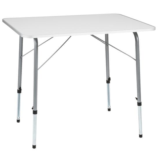 tectake Összecsukható alumínium kemping asztal 80x60x68 cm - szürke