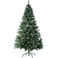 tectake Karácsonyi műfenyő - 180 cm, 705 zöld csúcsok és tobozok