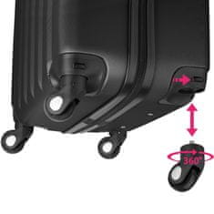 tectake Pucci 4 részes utazóbőrönd szett - fekete