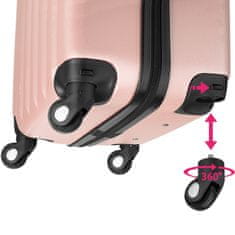 tectake Pucci 4 részes utazóbőrönd szett - rózsaszín-arany