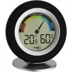 TFA 30.5019.01 COZY digitális hőmérő nedvességmérővel, fekete