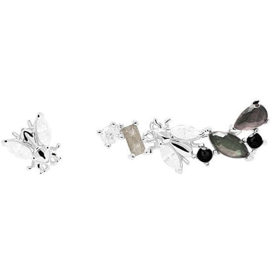 PDPAOLA Aszimmetrikus ezüst fülbevalók cirkónium kővel REVERY Silver AR02-321-U