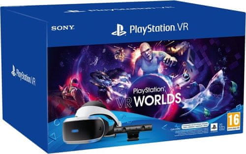 Sony VR v2 + Kamera v2 + PS5 adapter + játék VR Worlds virtuális valóság OLED kijelző 120hz