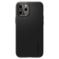 Spigen Thin Fit műanyag tok iPhone 12 Pro Max, fekete