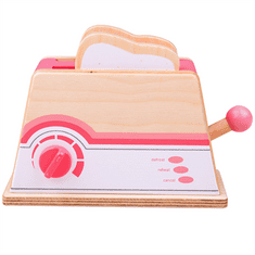 Bigjigs Toys Játékok Fából készült kenyérpirító rózsaszín