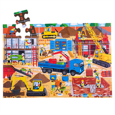 Bigjigs Toys építkezés padló puzzle 48 darab