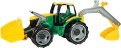 LENA Óriás traktor kotróval és markolóval, Zöld/Sárga